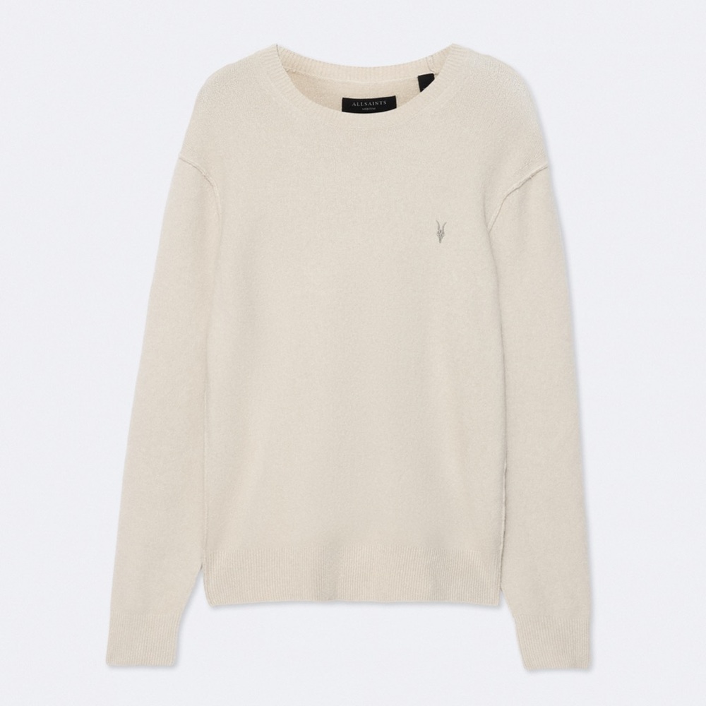 AllSaints Statten Ramskull Wool Blend Crewneck Sweater Knit Small Designer Fall